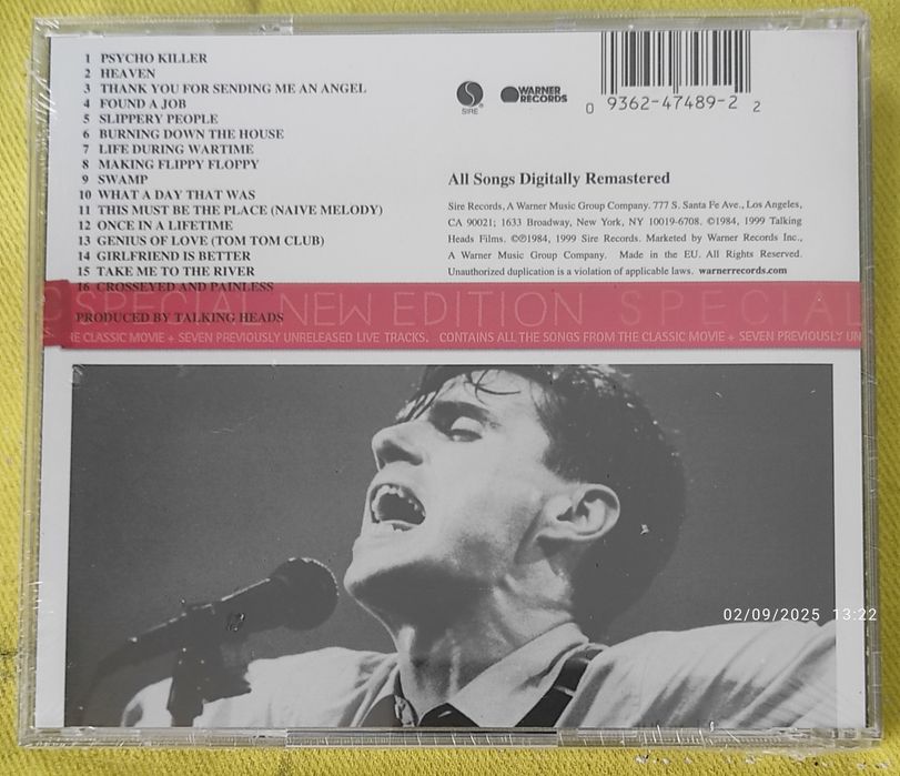 Talking Heads - Stop Making Sense CD