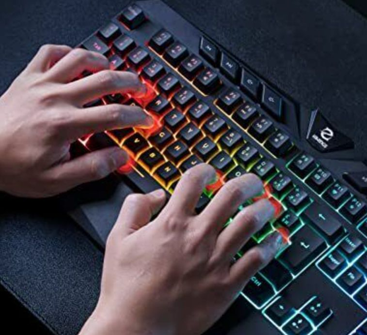 Klawiatura do gier AZERTY Francuski Multimedialna dioda LED + mysz USB