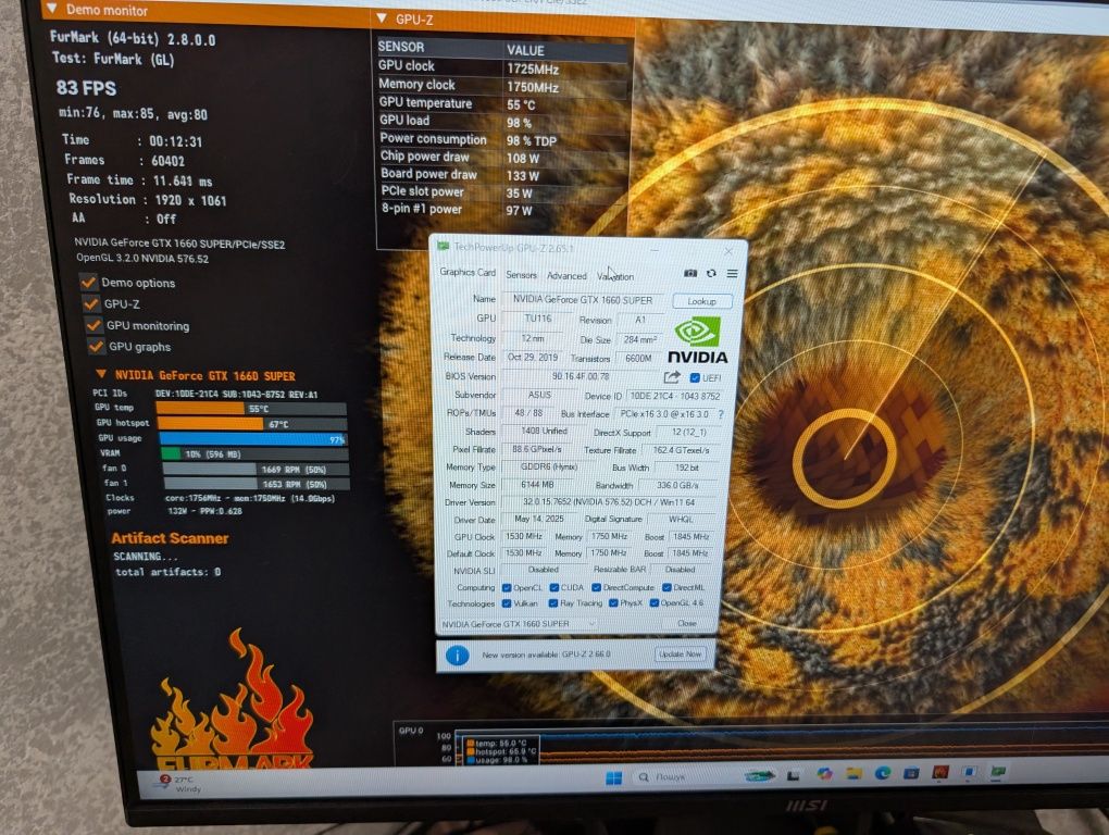 Відеокарта ASUS ROG STRIX GTX 1660SUPER 6GB (GDDR6) Гарантія | XPC