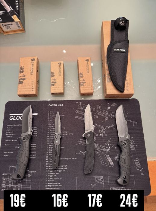 Facas/ navalhas Gerber e Elite Force