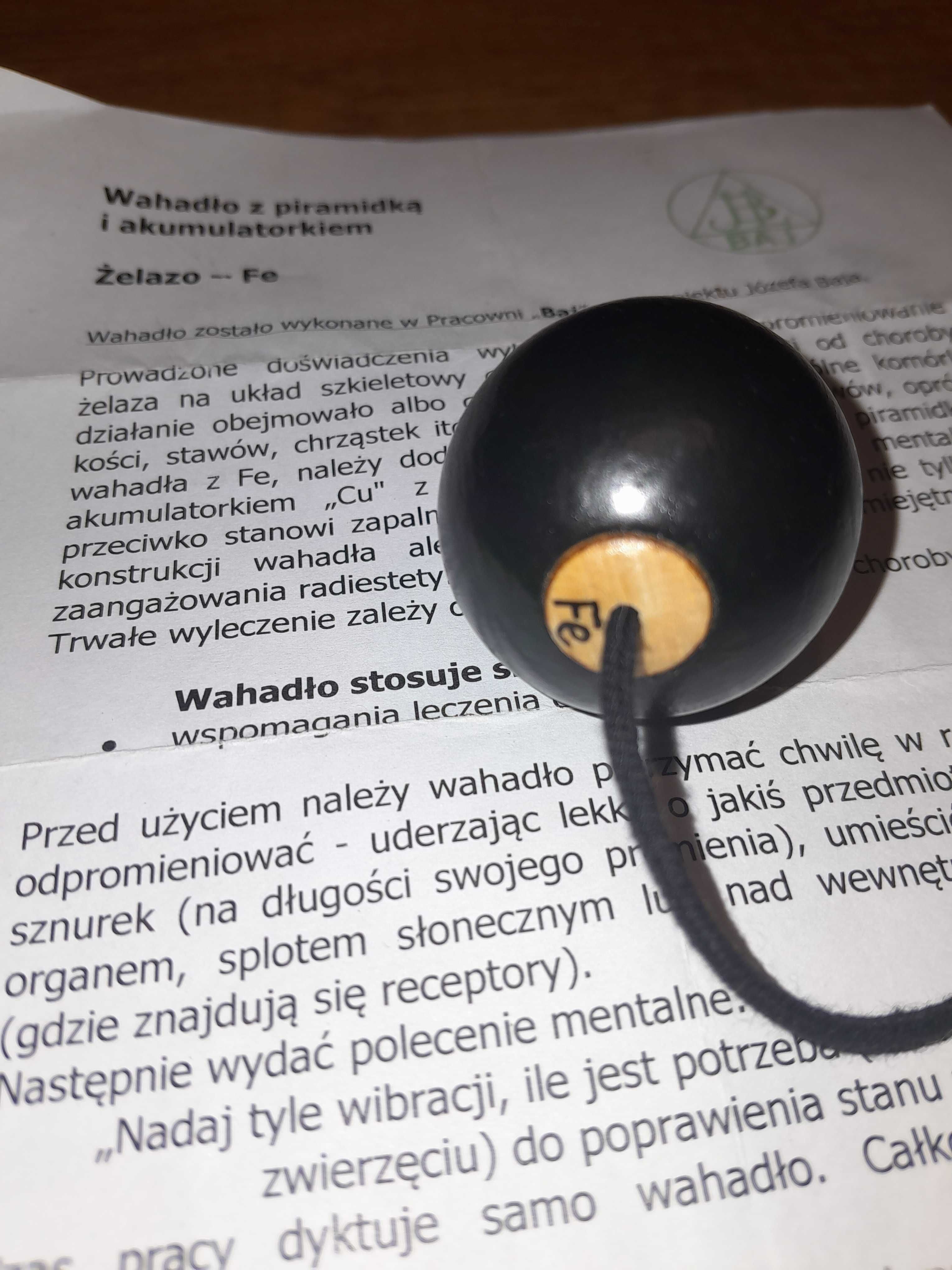 Wahadło wahadełko Fe żelazo czarne wkład anemia odporność nerwica krew