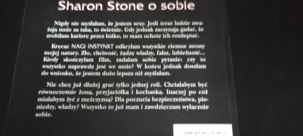 Sharon Stone, biografia, książka