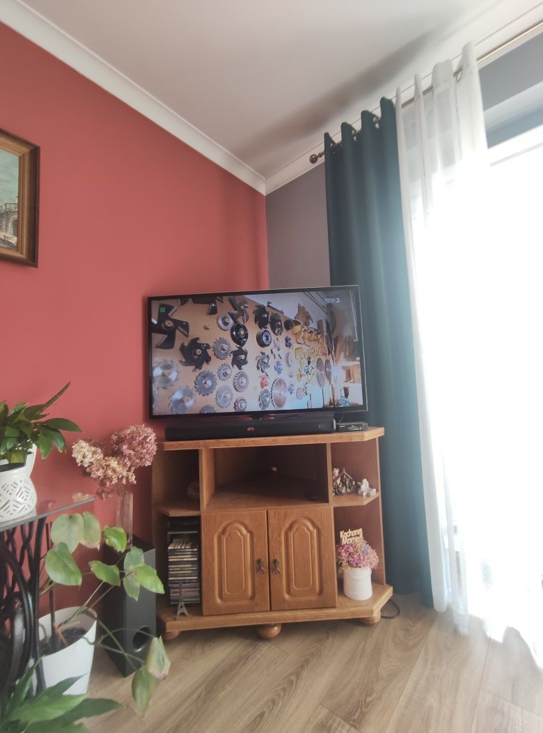 Komplet mebli do salonu - drewno - dąb