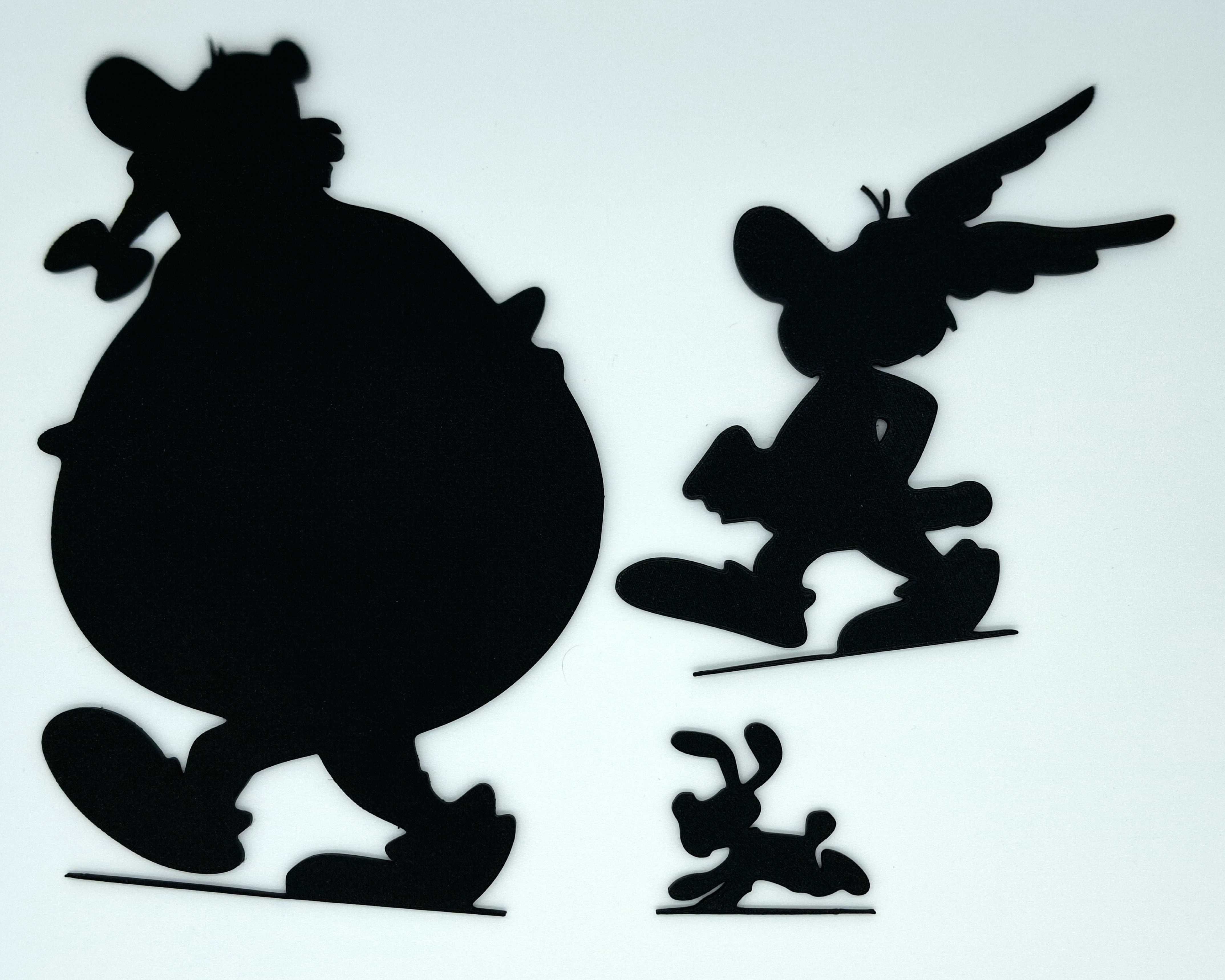Asterix, Obelix i Idefix, 2D, dekoracja na ścianę, płaską powierzchnię