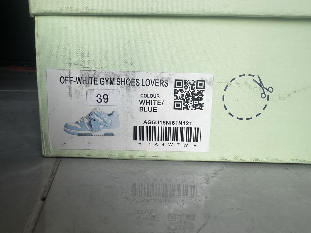 Off White OoO Light Blue | Tamanho 39