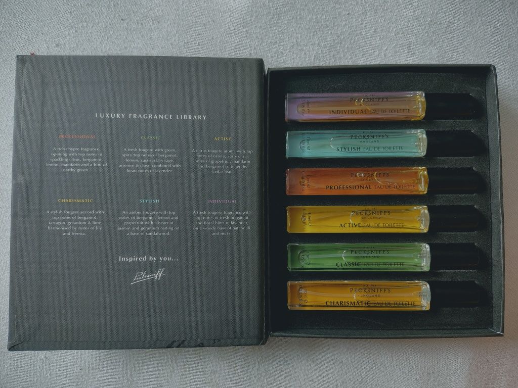Pecksniff’s Luxury Fragrance Library (6 próbek 10 ml Eau de Toilette)