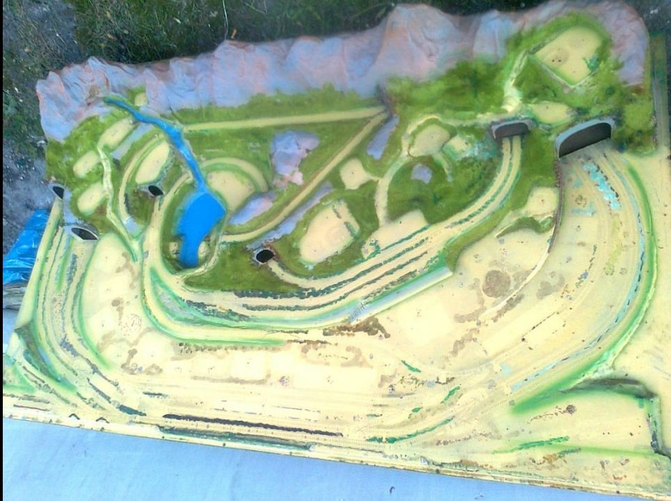 Duża Diorama Makieta do Kolejki zabawki dla dzieci skala H0 1:87 , TT