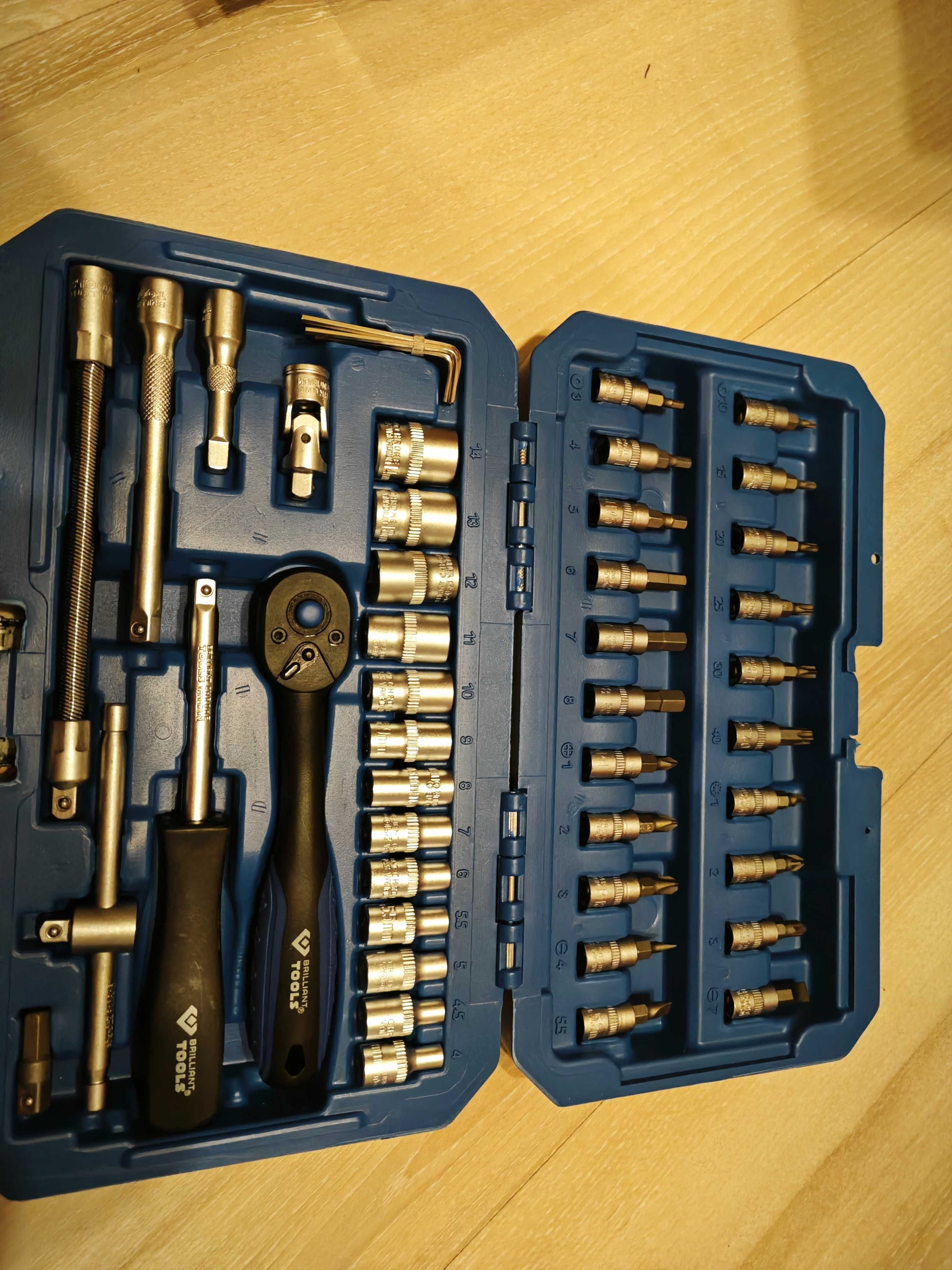 Brillant Tools - Zestaw kluczy nasadowych 1/4'' 46 elementów