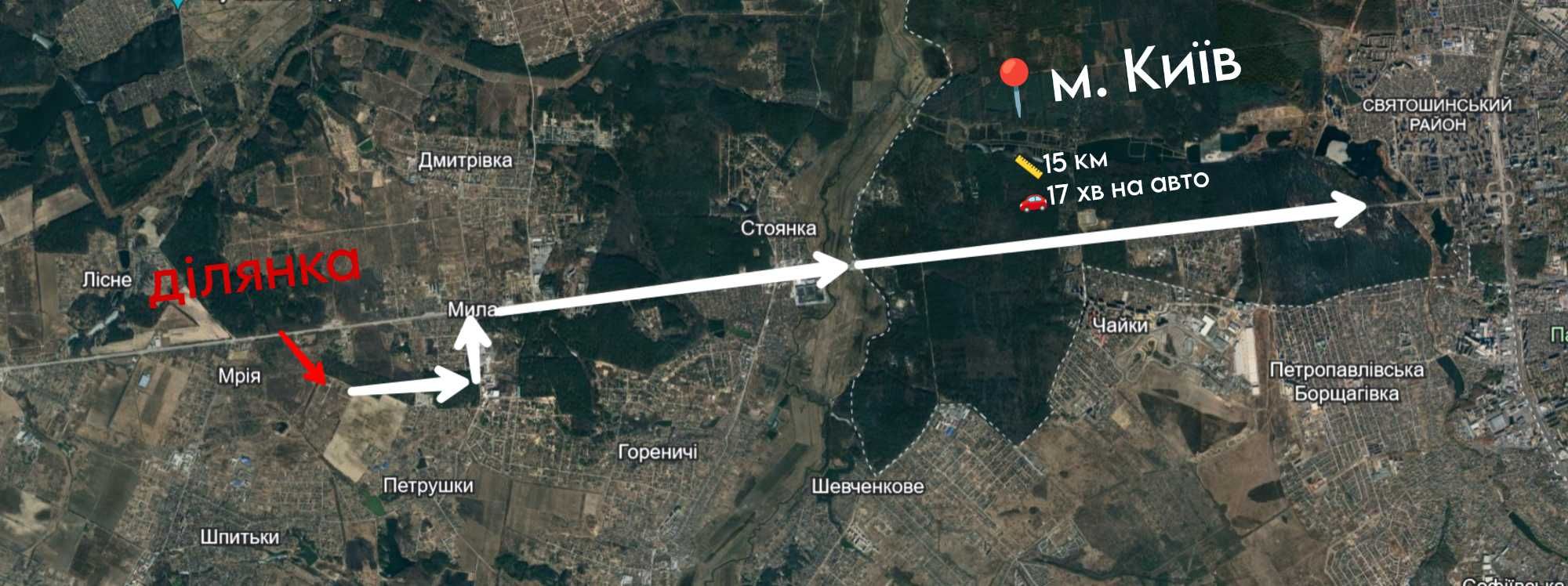 Продаж ділянки біля соснового лісу! с. Петрушки 10 соток