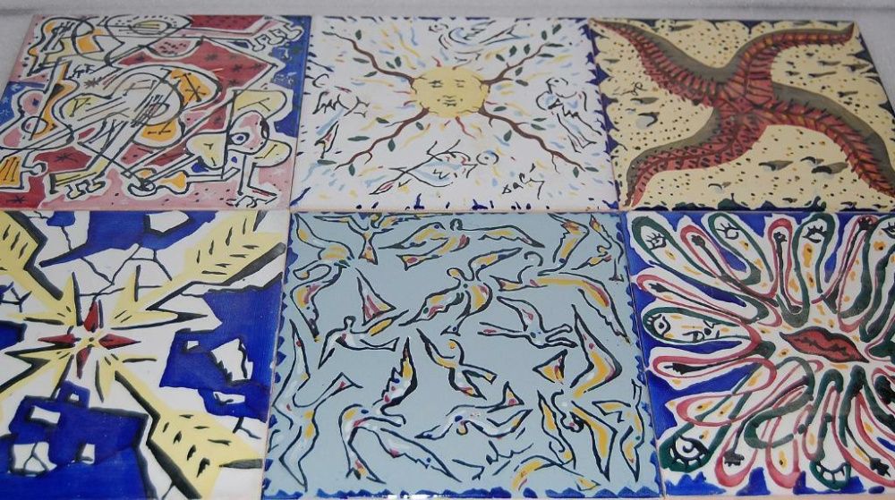 Salvador Dali, Picasso - 6 Płytki ceramika - zestaw z pudełkiem