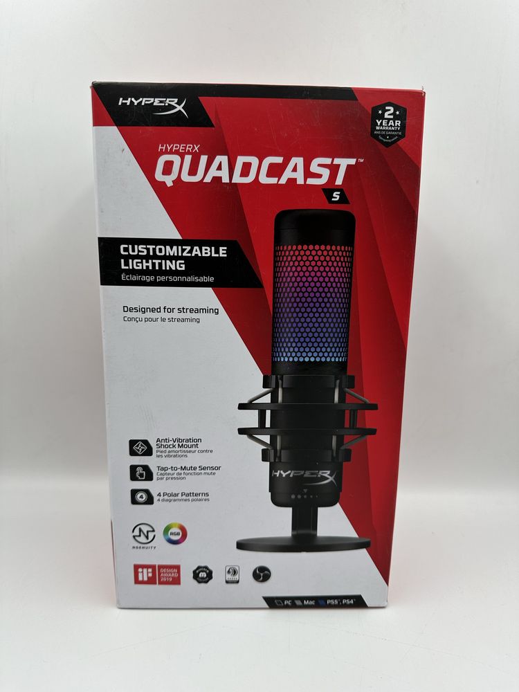 Mikrofon HyperX QuadCast S dla graczy i streamerów
