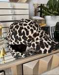 Stradivarius czapka z daszkiem panterka w panterkę animal print