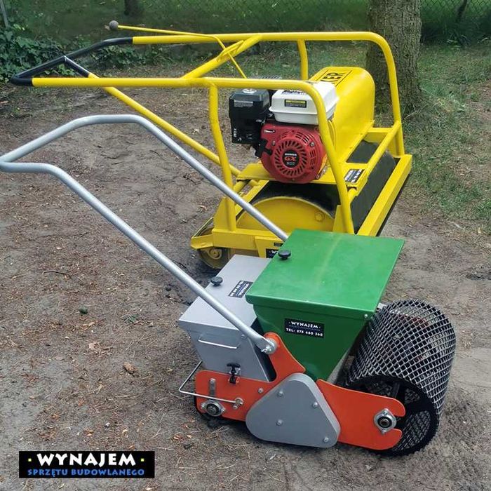 Walec do trawy spalinowy ogrodowy Wacker Neuson wynajem walce siewnik