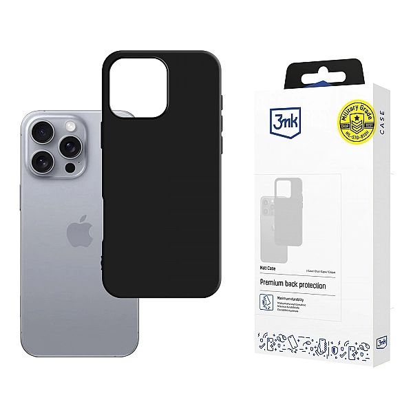 Etui 3mk Matt Case na iPhone 16 Pro Max - czarne