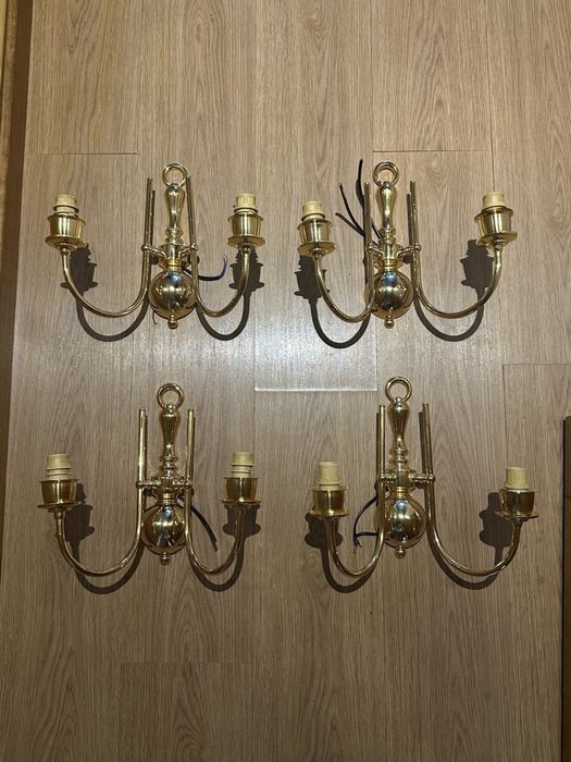 Conjunto de 4 candeeiros de parede