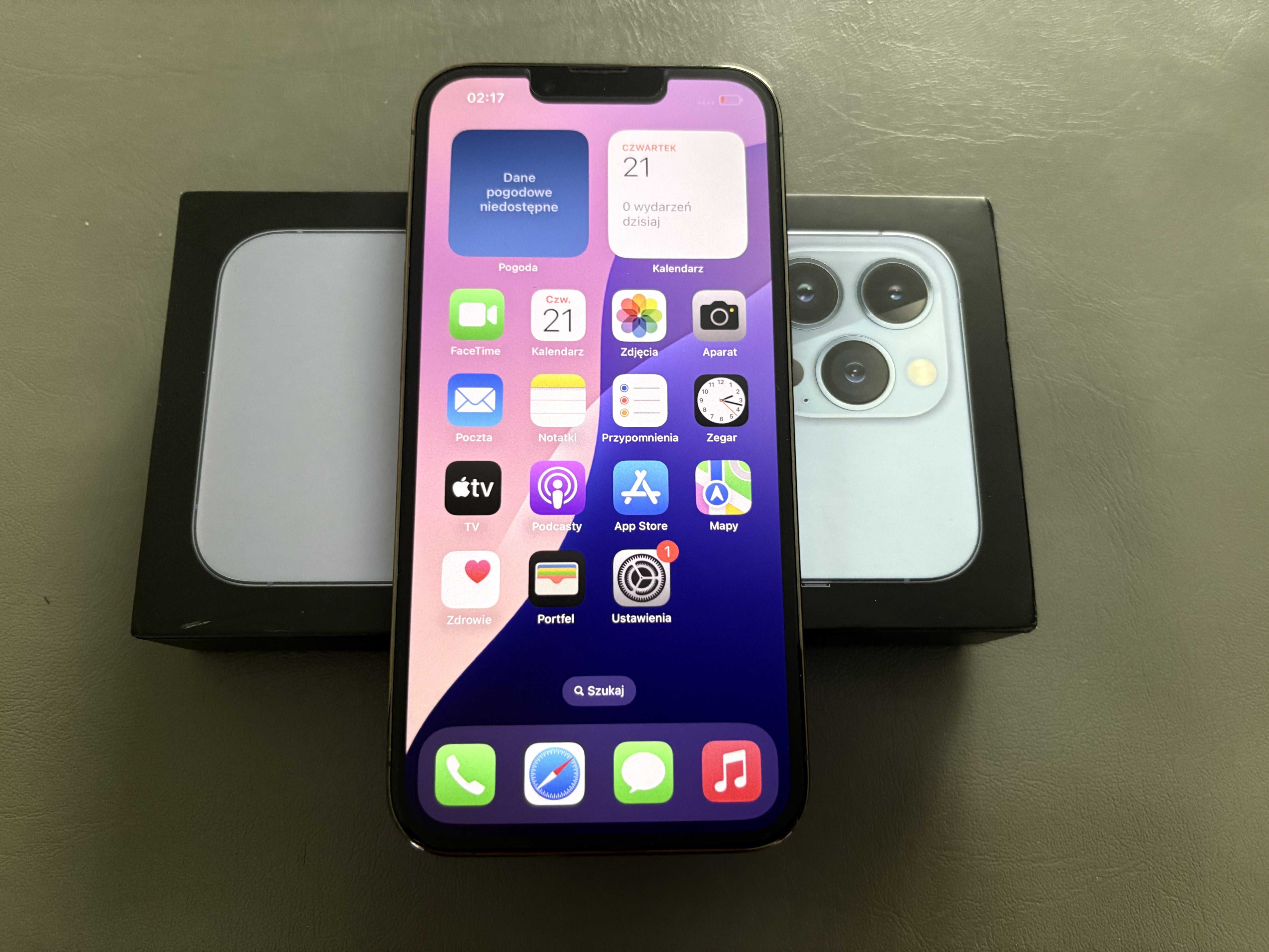 JAK NOWY iPhone 13 Pro 128GB BATERIA 100% alpejska zieleń