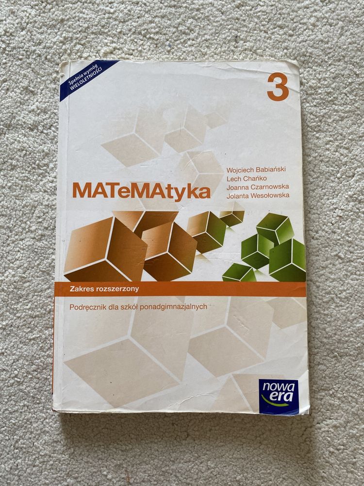 Matematyka 3 podręcznik MATMA