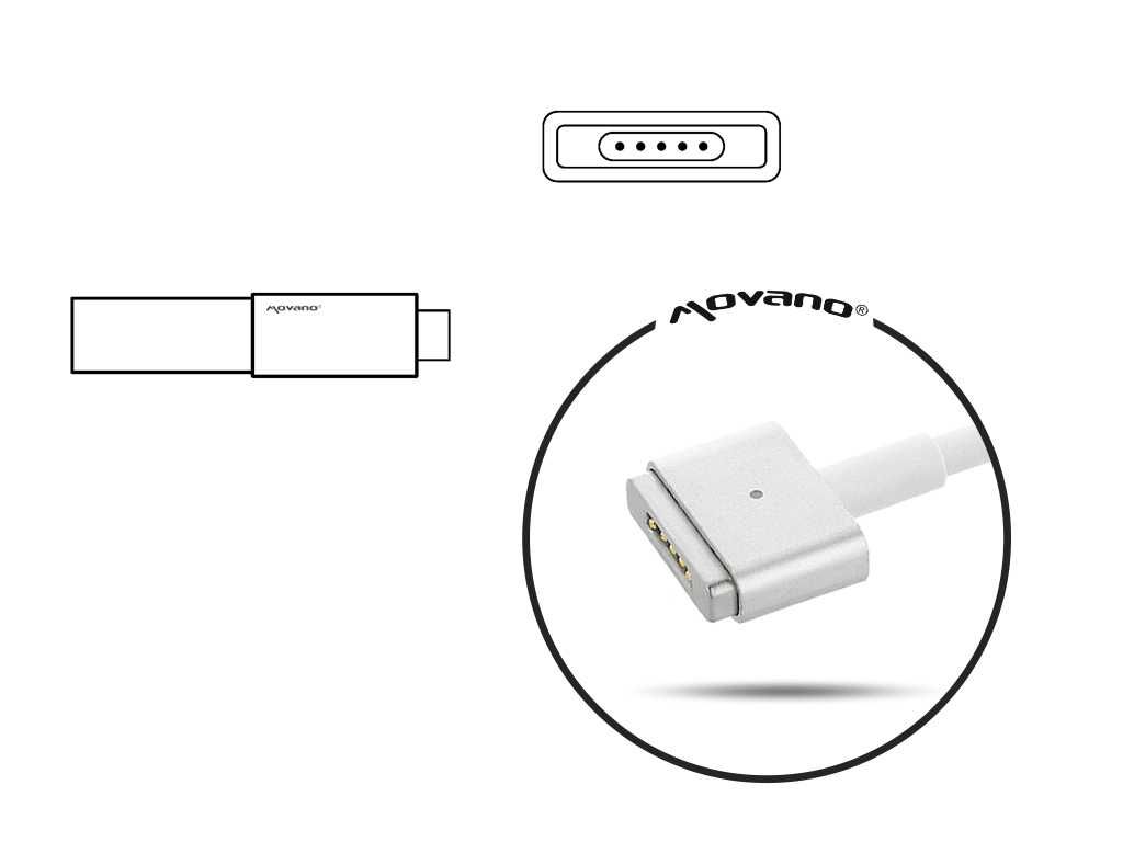 Zasilacz Ładowarka movano 16.5v 3.65a (magsafe 2) - Apple Macbook Pro