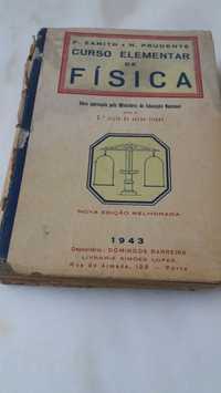 Livro "Curso Elementar de Fisica" de 1943.F. De Smith e N Prudente