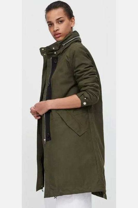 Курточка-парка Zara 2в1 M-ка с высоким воротам