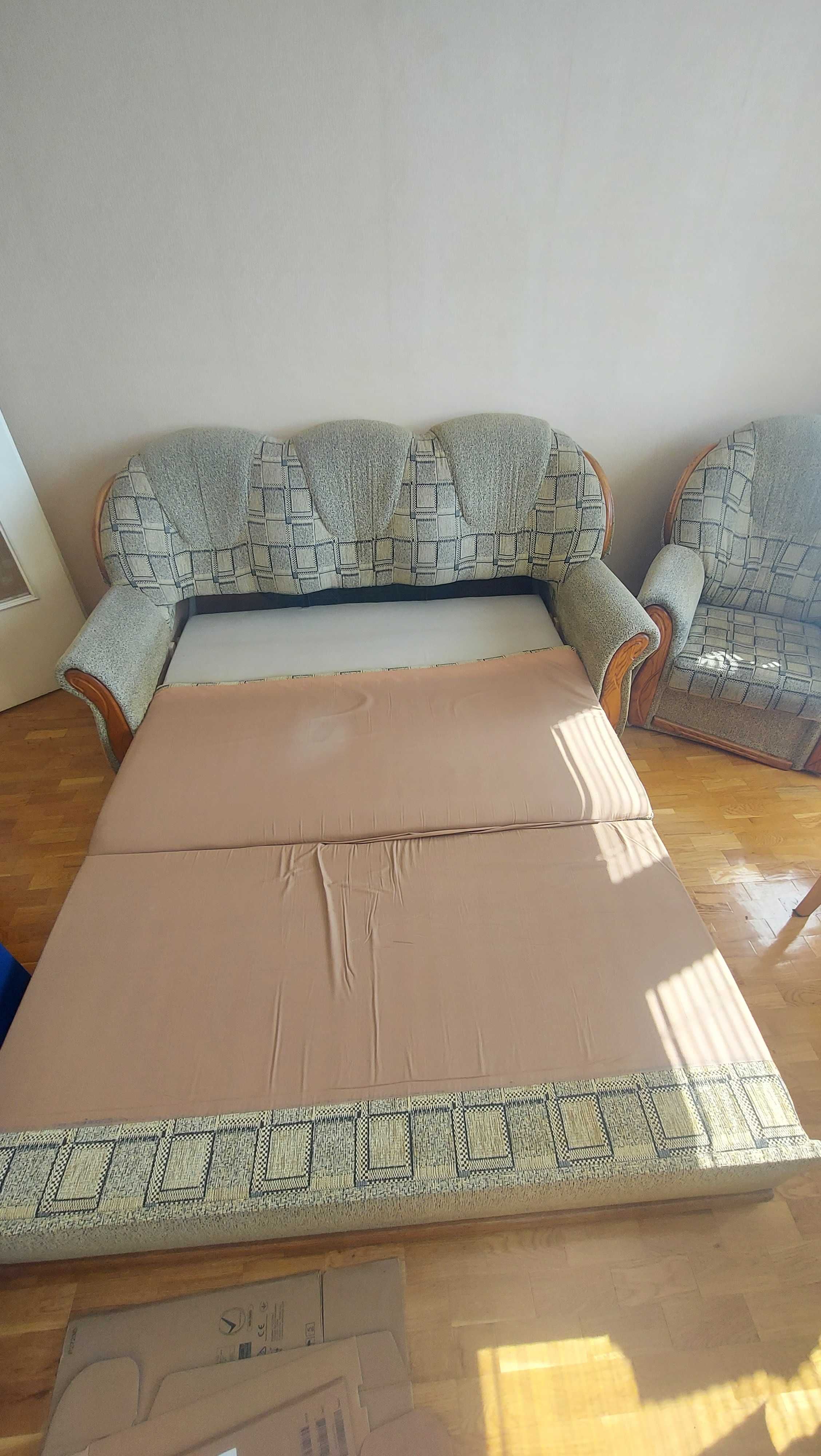 Komplet wypoczynkowy - kanapa / sofa (z funkcją spania) + 2 fotele