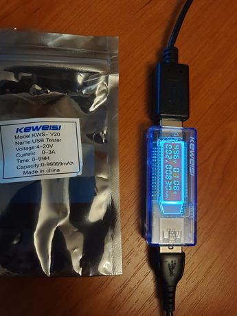 USB тестер KEWEISI KWS-V20 tester (напруга, струм, час, ємність)