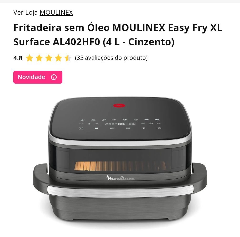 Air fryer Moulinex easy fry XL nova