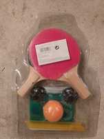 Conjunto de ping pong mini com bolas e rede