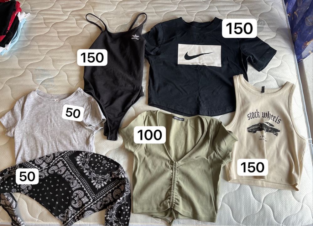 Лот топи боді nike adidas h&m cropp