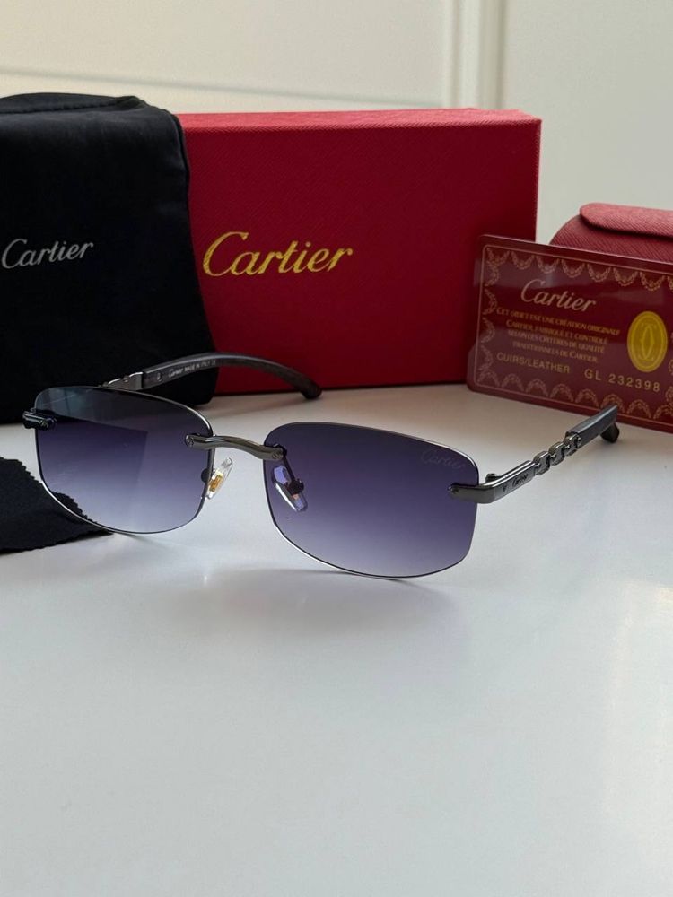 Окуляри прямокутні Cartier картьє унісекс чоловічі жіночі чорні сині