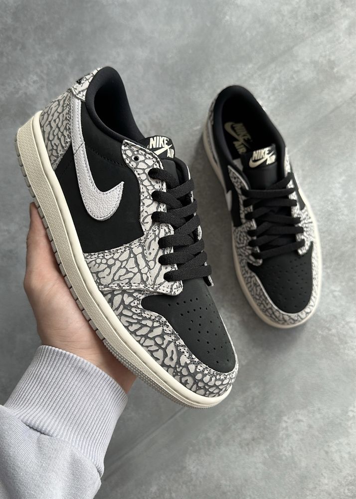 Кросівки Nike Air Jordan 1 Retro Low OG ‘Black Cement’ оригінал