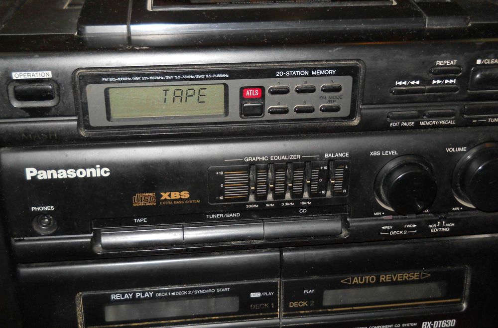 Panasonic RX-DT630 лопнули пассики и неисправность звука.