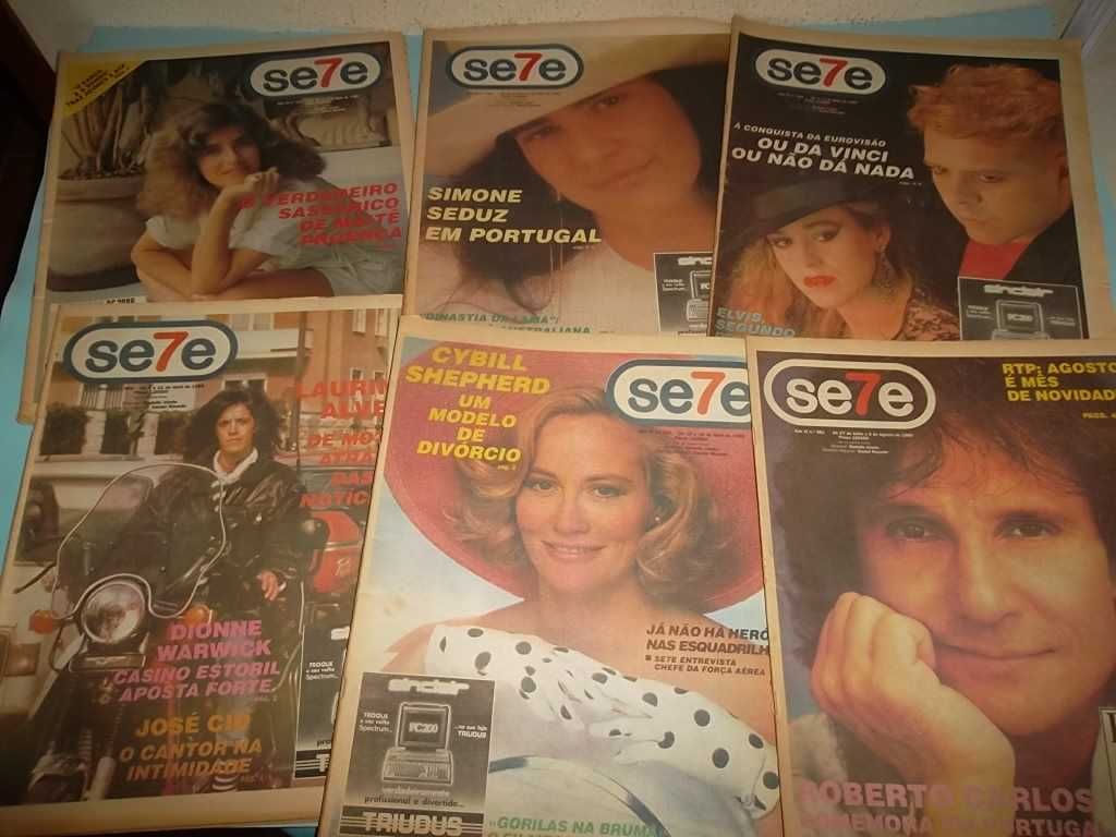 Jornal semanário SE7E , lote 28 jornais dos anos 80/90.