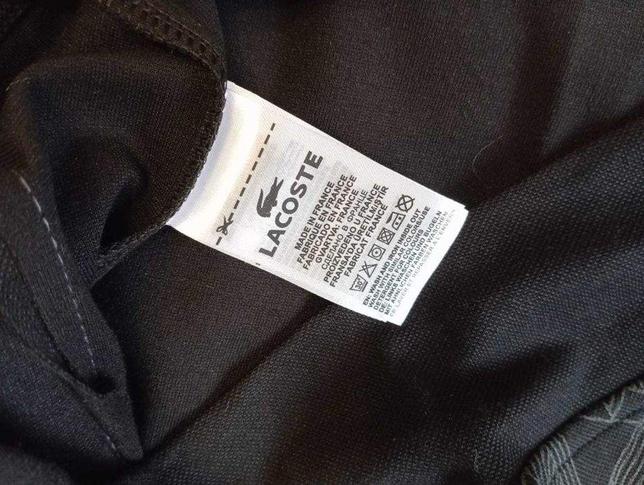 Lacoste monogram 2 - regular fit czarny, najwyższa jakość rozmiar L