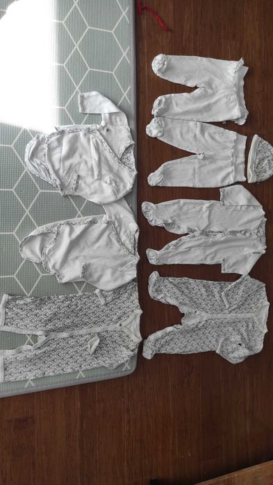 Zestaw śpiochy, pajace, body r 62