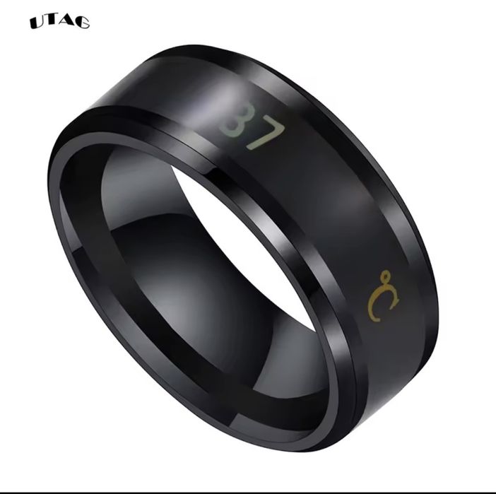 Czarna obrączka - stal nierdzewna