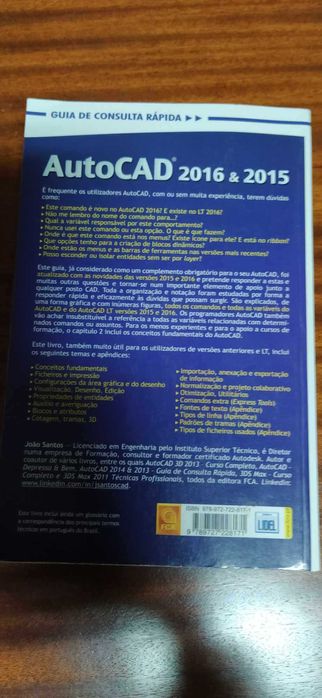 AutoCAD 2016 & 2015 - Autor João Santos - Guia de Consulta Rápida