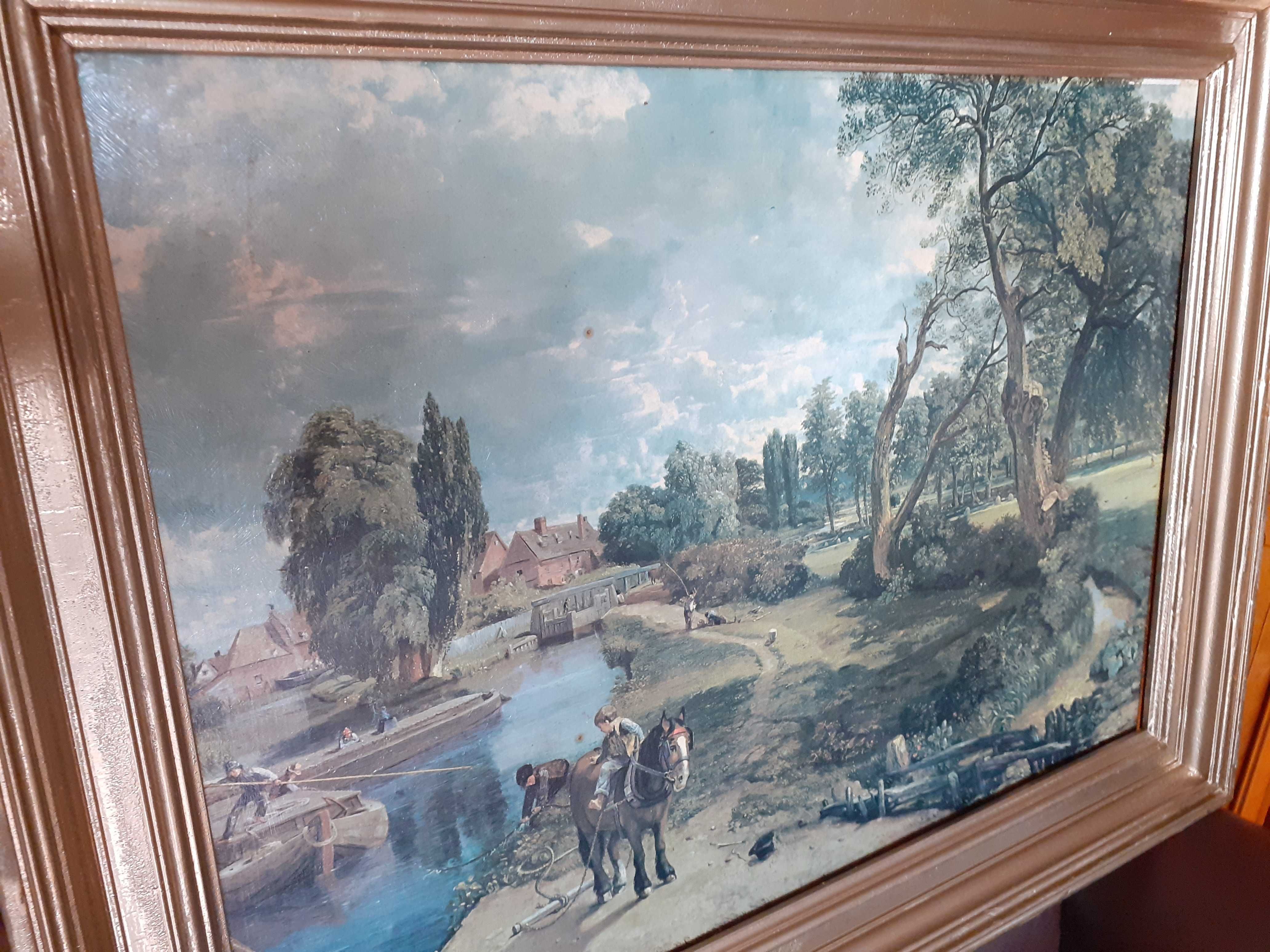 John Constable  - olej na płótnie w  złotej ramie.
