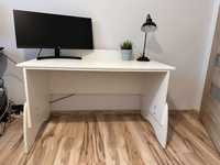 Białe biurko meblik regulowane - solidne drewniane