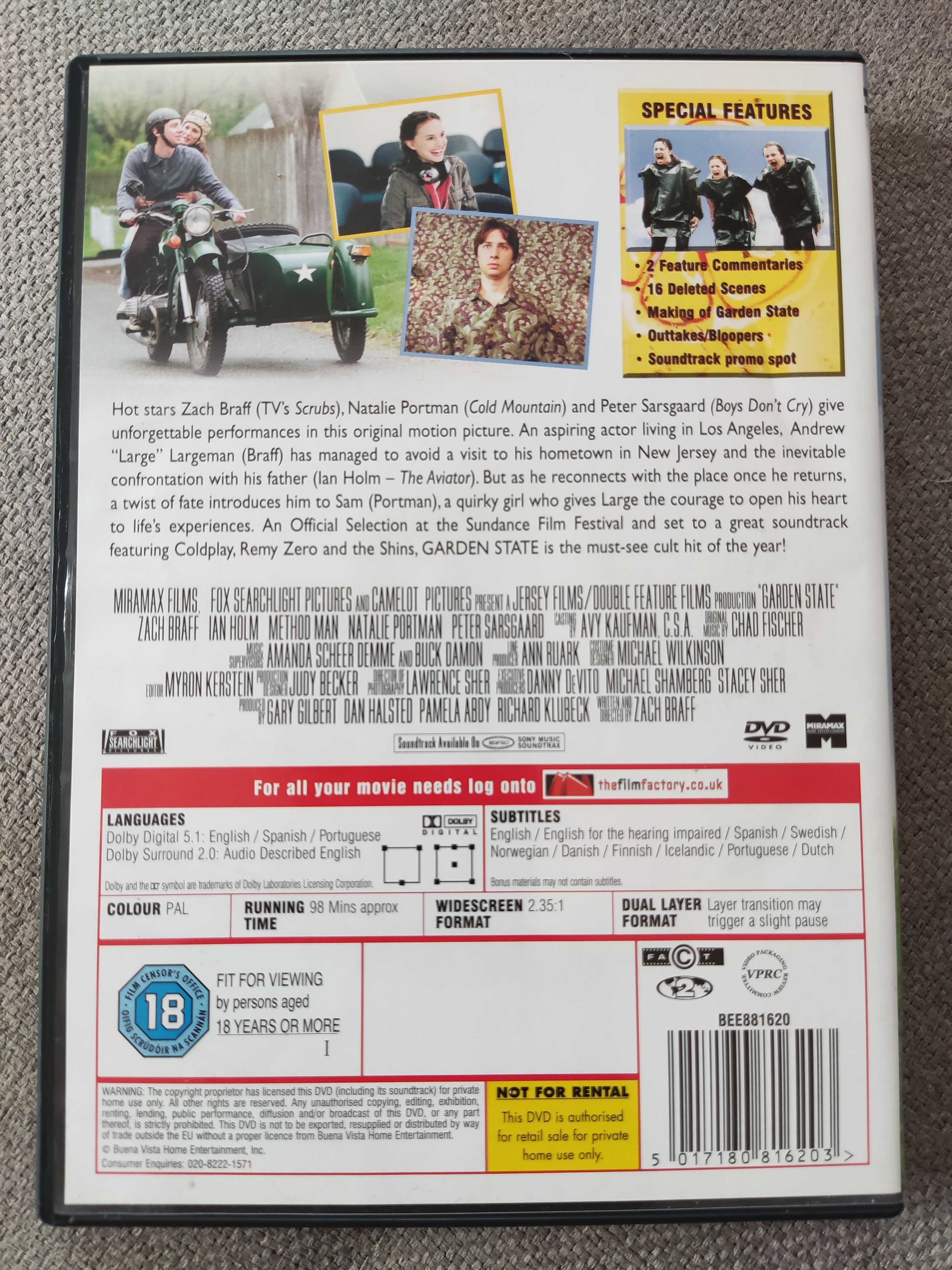 Garden State DVD wersja angielska