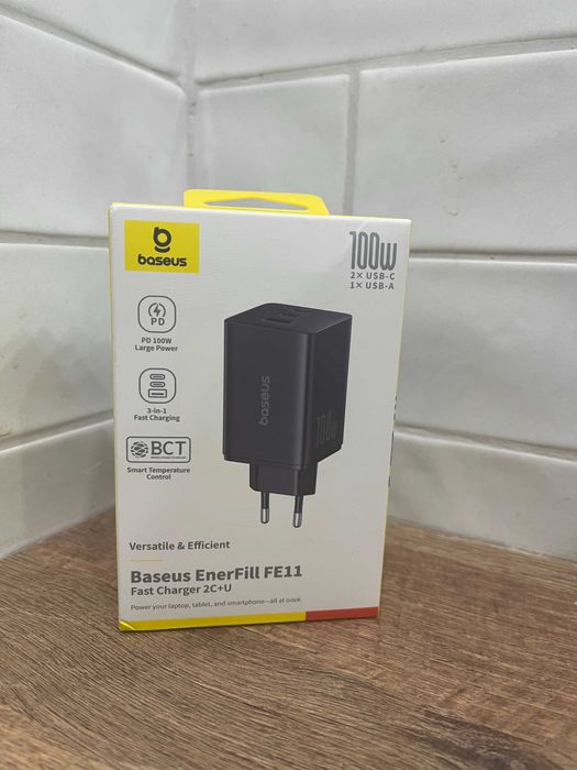 Зарядний пристрій Baseus EnerFill Fast Charger 2C+U 100W (CCXFK100CS)