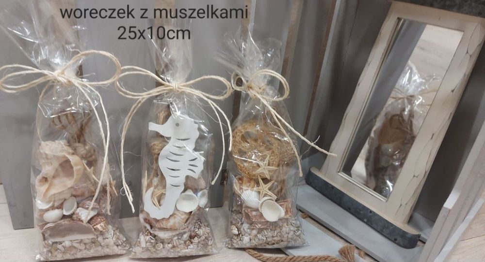 Muszelki morskie rozgwiazda zestaw w woreczku