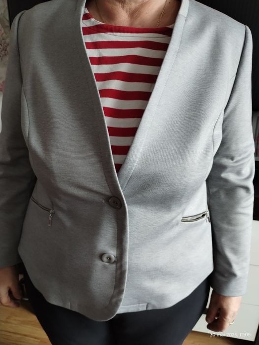 Marynarka żakiet kolor szary rozmiar 50