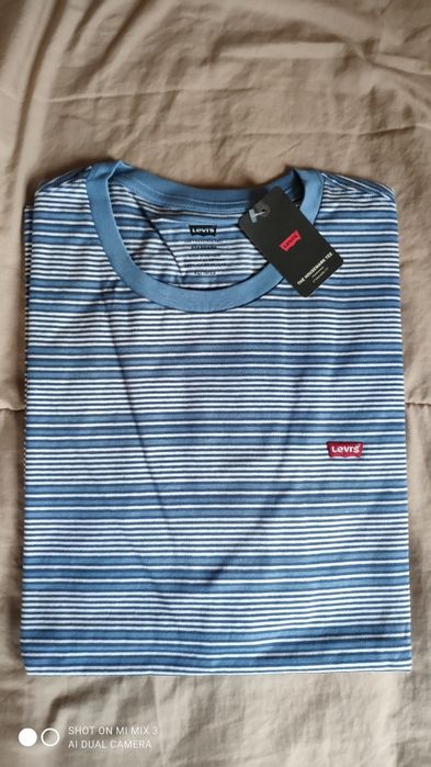 Levi's t-shirt w niebiesko-białe paski rozm XL