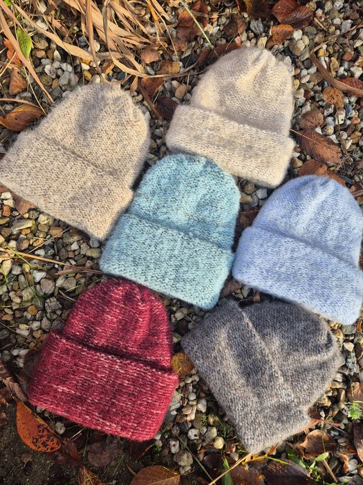 Ciepłe miękkie czapki na zimę ręcznie robione alpaka wełna jedwab