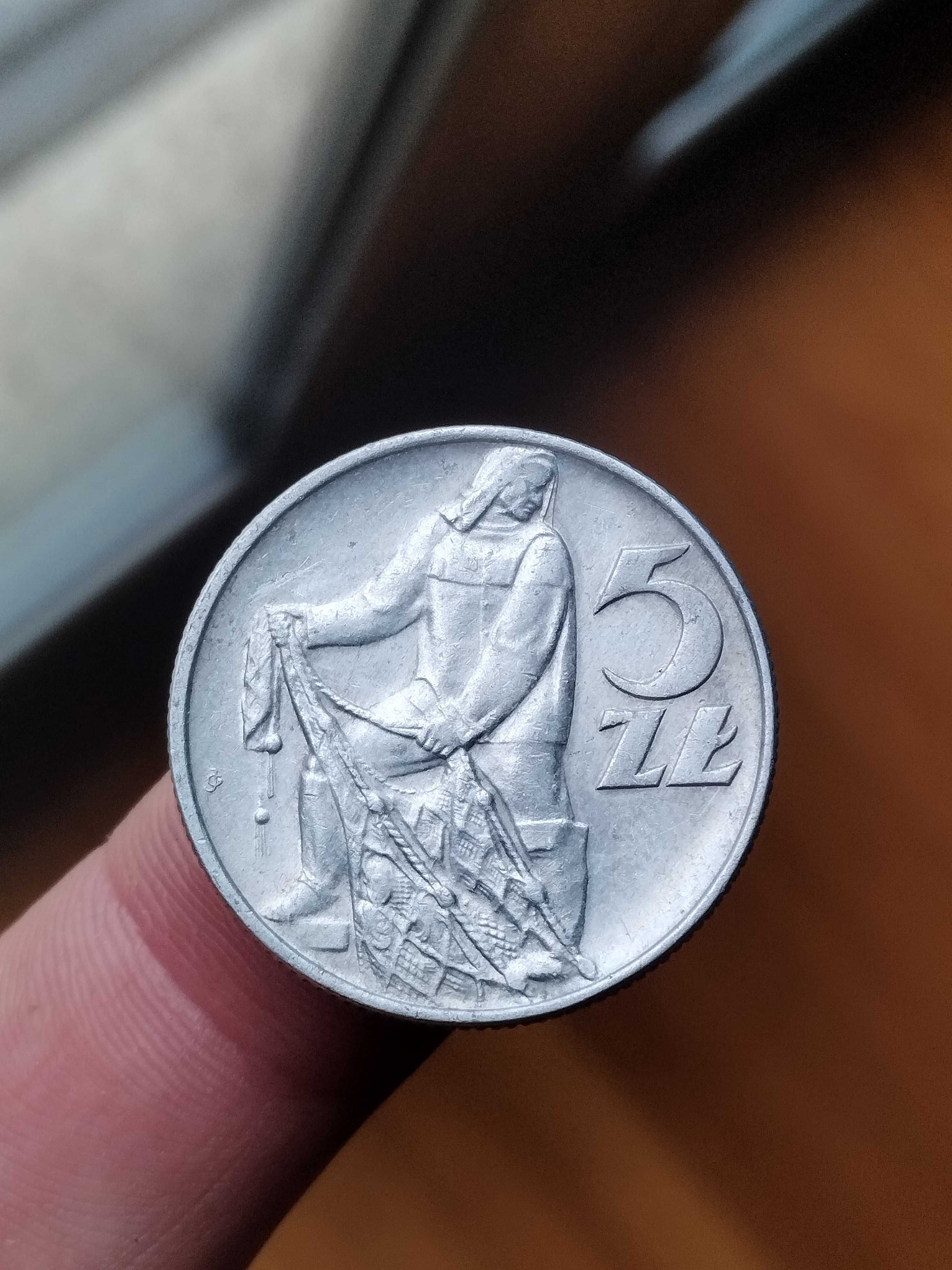 moeda de 5 Zt Polonia 1973