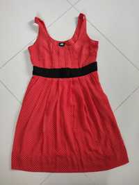 Sukienka H&M roz36 czerwona w kropeczki jak nowa za 25