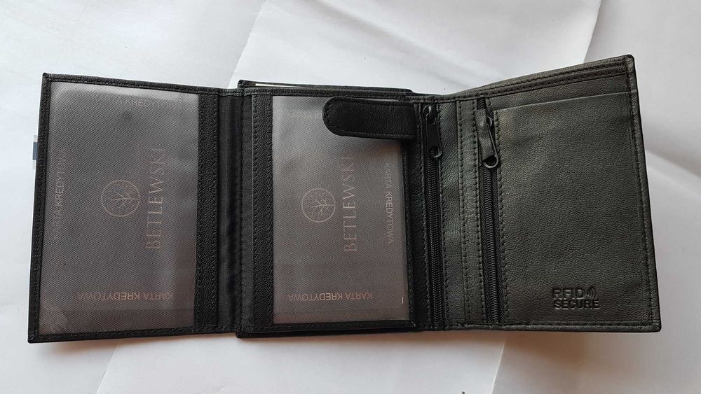 Portfel Męski Skórzany Betlewski Duży Skóra RFID