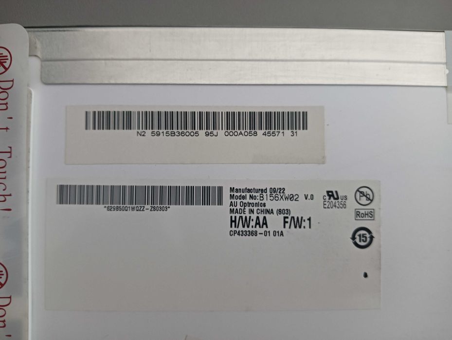 Ecrã para Portátil LG B156XW02 - Como Novo