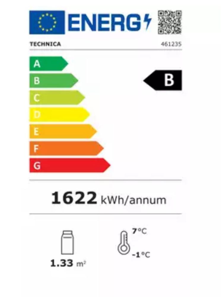 Witryna chłodnicza pionowa czarna z oświetleniem LED, 235 l
